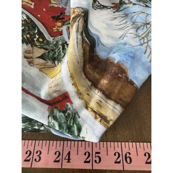 AD Womens 1X Holiday Novelty All Over Print Tunic Blouse Grandma Festive Cottage - Picture 6 of 7